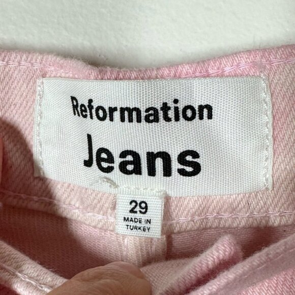 Reformation Cynthia Stretch High Rise Straight Long Jeans Size 29 - Picture 6 of 9